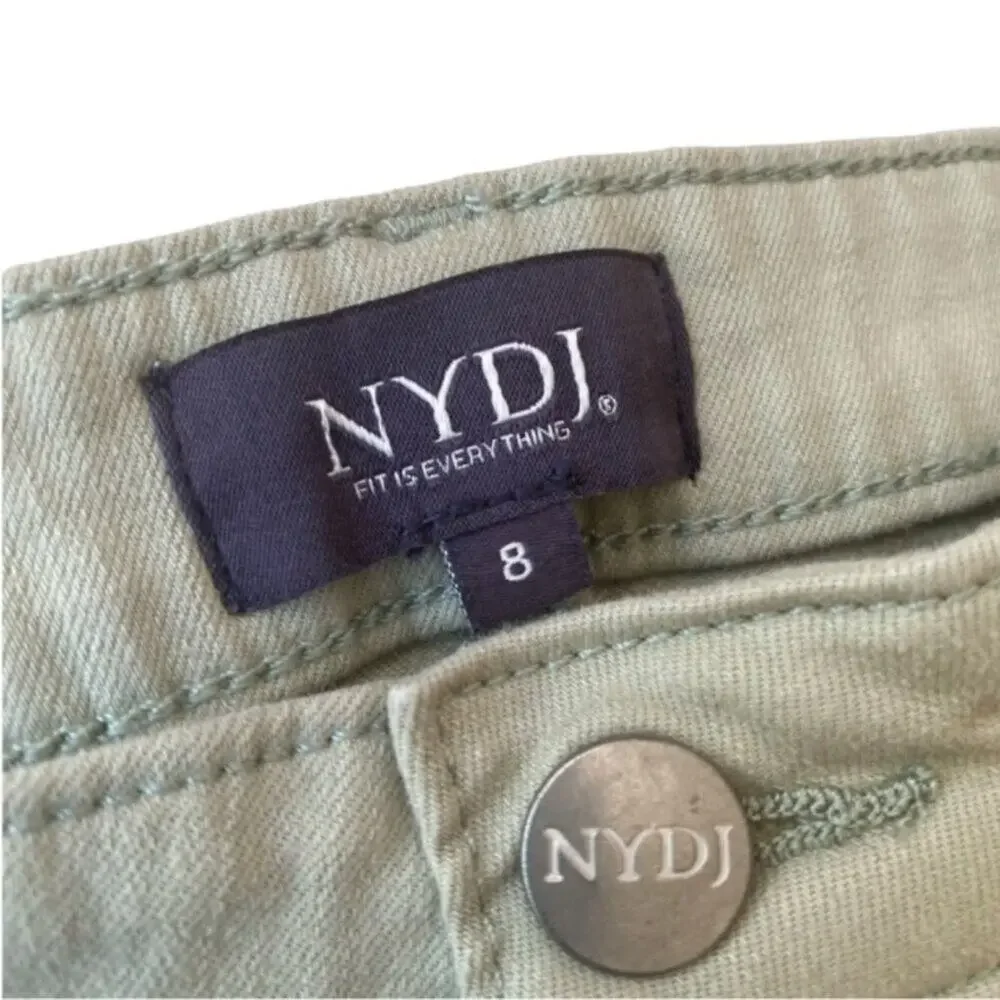 NYDJ Sage Green Denim Cut off Shorts - Size 8